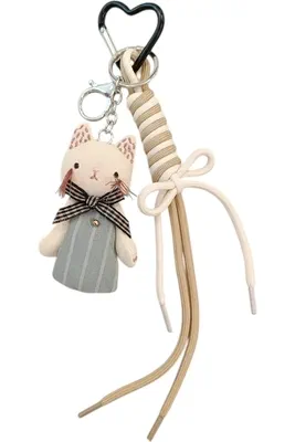 porte-cle chat porte-sac Argent