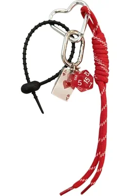 porte-cle poker porte-sac Argent