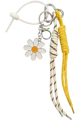 porte-cle fleur porte-sac Argent