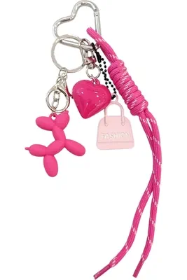 porte-cle chien porte-sac Argent