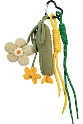 porte-cle fleur porte-sac Argent