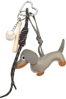 porte-cle chien porte-sac Argent