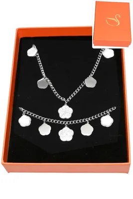 Coffret fleur parure bijoux collection hervé aliex Argent