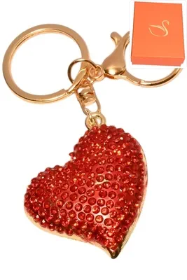 porte-cle coffret coeur porte-sac Or