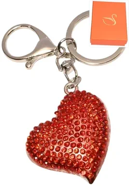 porte-cle coffret coeur porte-sac Argent