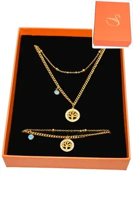 Coffret arbre de la vie parure bijoux collection hervé aliex Or