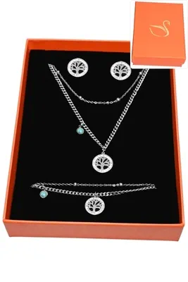 Coffret arbre de la vie parure bijoux collection hervé aliex Argent