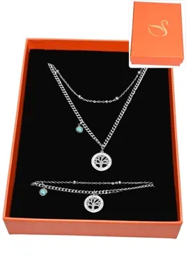 Coffret arbre de la vie parure bijoux collection hervé aliex Argent