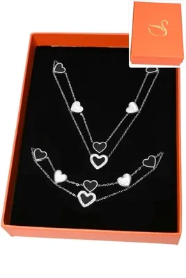 Coffret coeur parure bijoux collection hervé aliex Argent