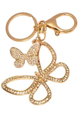 porte-cle papillon porte-sac Or