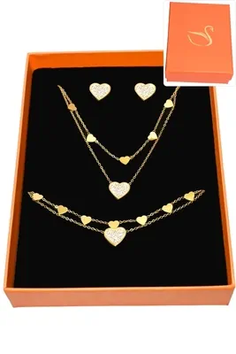 Coffret coeur parure bijoux collection hervé aliex Or