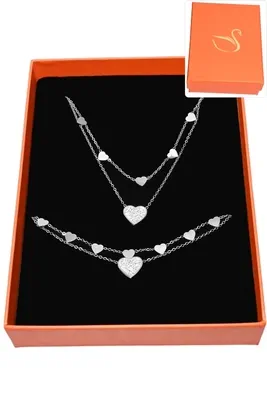 Coffret coeur parure bijoux collection hervé aliex Argent