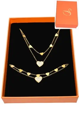 Coffret coeur parure bijoux collection hervé aliex Or