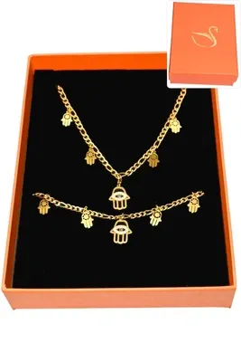 Coffret main de Fatma parure bijoux collection hervé aliex Or