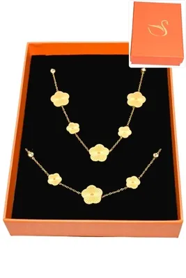 Coffret fleur parure bijoux collection hervé aliex Or