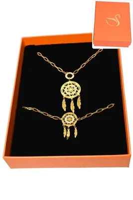 Coffret attrape rêve parure bijoux collection hervé aliex Or
