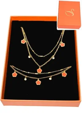 Coffret fleur parure bijoux collection hervé aliex Or