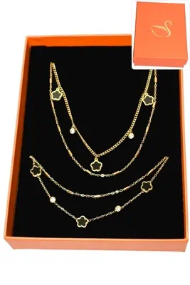 Coffret fleur parure bijoux collection hervé aliex Or