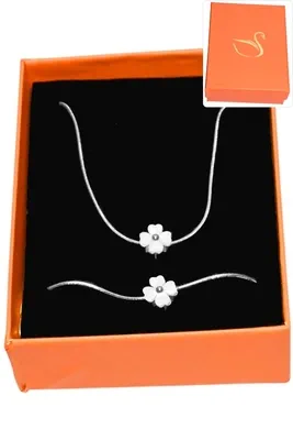 Coffret fleur parure bijoux collection hervé aliex Argent