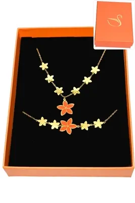 Coffret fleur parure bijoux collection hervé aliex Or