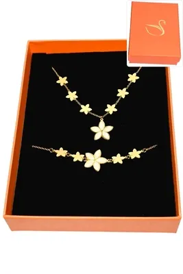 Coffret fleur parure bijoux collection hervé aliex Or