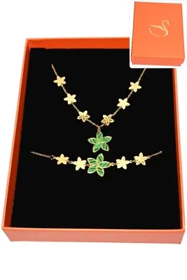 Coffret fleur parure bijoux collection hervé aliex Or