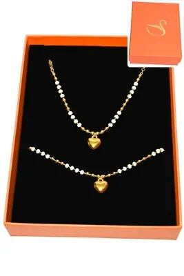 Coffret coeur parure bijoux collection hervé aliex Or