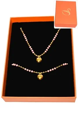 Coffret coeur parure bijoux collection hervé aliex Or