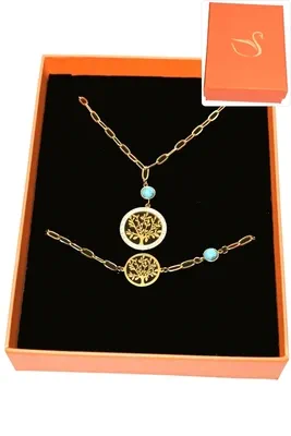 Coffret arbre de la vie parure bijoux collection hervé aliex Or