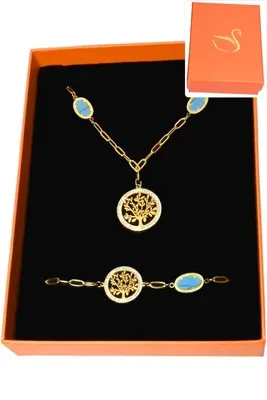 Coffret arbre de la vie parure bijoux collection hervé aliex Or