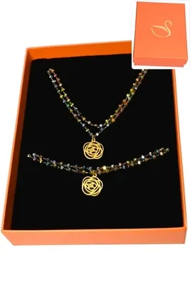 Coffret fleur parure bijoux collection hervé aliex Or