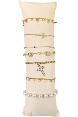 Bracelet en lot avec présentoir Or