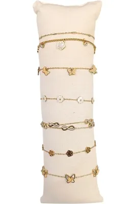 Bracelet en lot avec présentoir Or