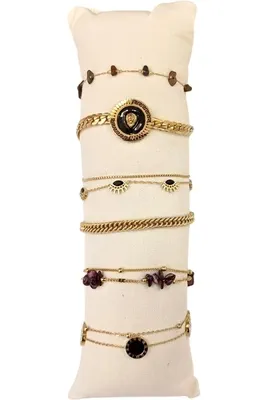 Bracelet en lot avec présentoir Or