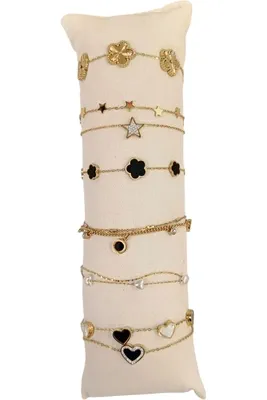 Bracelet en lot avec présentoir Or