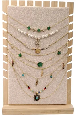 Collier en lot avec présentoir Or