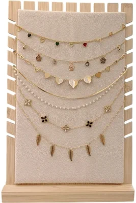 Collier en lot avec présentoir Or