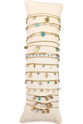 Bracelet en lot avec présentoir Or