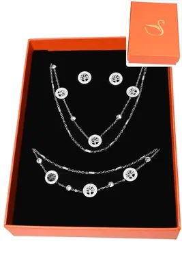 Coffret arbre de la vie parure bijoux collection hervé aliex Argent