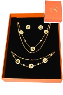 Coffret arbre de la vie parure bijoux collection hervé aliex Or