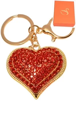 porte-cle coffret coeur porte-sac Or