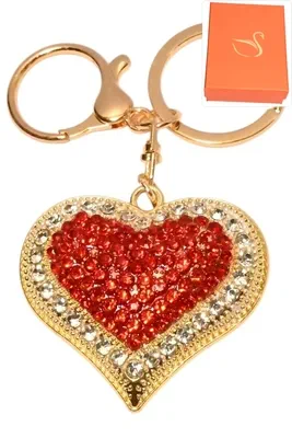 porte-cle coffret coeur porte-sac Or