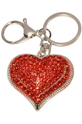 porte-cle coeur multicolore