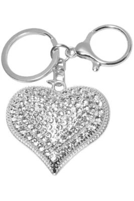 porte-cle Coeur multicolore