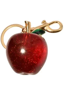 porte-cle pomme porte-sac Or