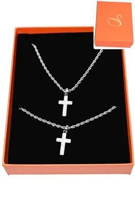 Coffret croix parure bijoux collection hervé aliex Argent