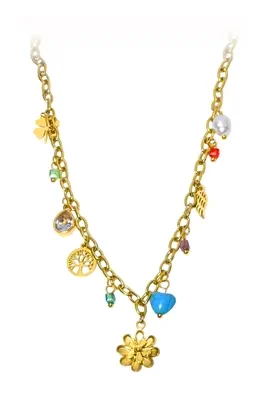 Collier breloque fleur Or 13E26A 