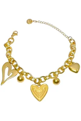 Bracelet breloque coeur Or