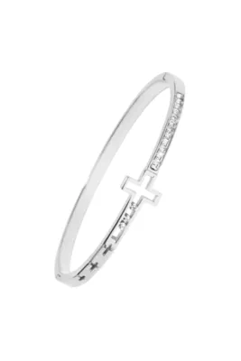 Jonc croix Argent