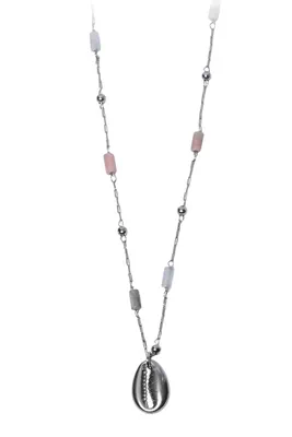 Collier graine de café Argent
